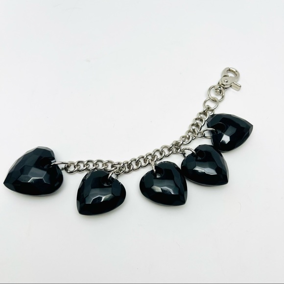 BLACK HEARTS RASIN KEYCHAIN BAG CHARM - Picture 4 of 9